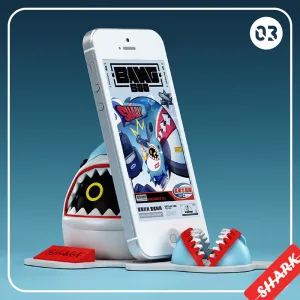 Zenless Zone Zero Sharkboo Bangboo Phone Holder 3D Printed ZZZ