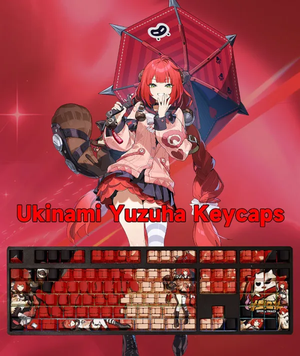 Zenless Zone Zero anime keycap set featuring character artwork, custom mechanical keyboard keycaps for gaming keyboards, durable decorative keycaps for PC gaming setups and HoYoverse fans.