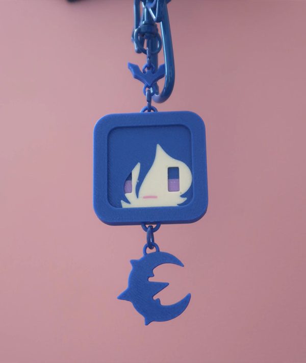 **Zenless Zone Zero anime silicone keychain featuring a cute chibi character, soft rubber pendant for keys, backpack, handbag and accessories, collectible HoYoverse game merchandise.**