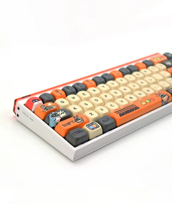 **Zenless Zone Zero anime keycap set featuring character artwork, custom mechanical keyboard keycaps for gaming keyboards, durable decorative keycaps for PC gaming setups and HoYoverse fans.**