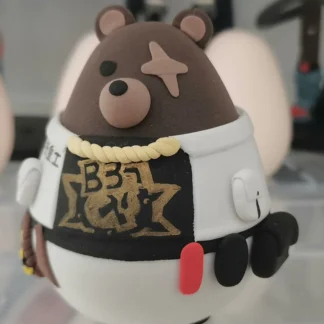 Zenless Zone Zero Bangboo plush doll featuring a cute bear-themed design, soft collectible stuffed toy for anime fans, room decor and HoYoverse game collections.