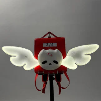 **Zenless Zone Zero anime plush keychain with glowing angel wings, cute collectible hanging pendant for keys, backpack, handbag and accessories, HoYoverse game merchandise for anime fans.**