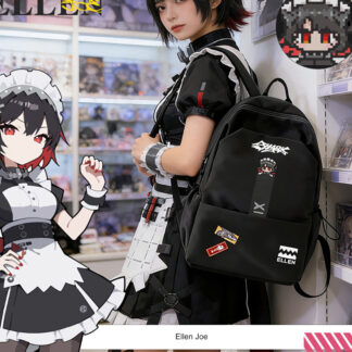 Zenless Zone Zero Ellen Joe anime backpack, large capacity school travel laptop backpack with collectible game design for students, cosplay and everyday use.
