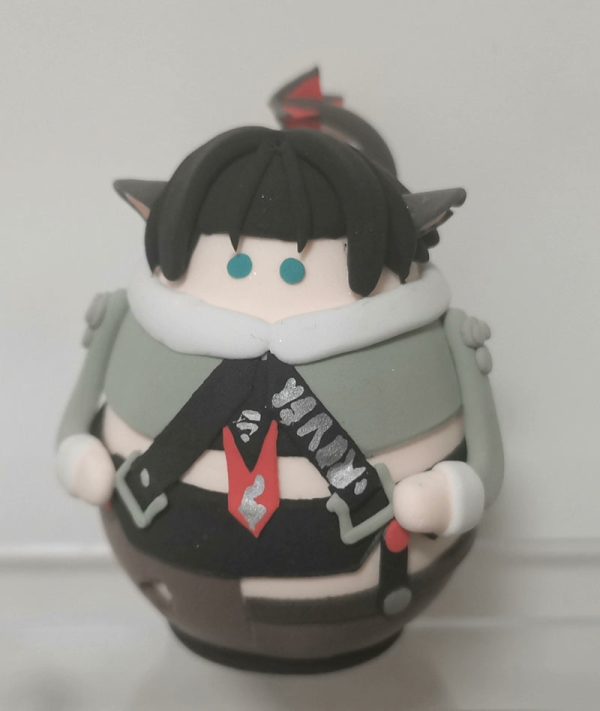 **Zenless Zone Zero Bangboo plush doll featuring a cute cat-themed design, soft collectible stuffed toy for anime fans, room decor, gaming setups and HoYoverse game collections.**