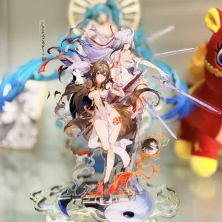 **Zenless Zone Zero acrylic stand featuring anime characters, premium transparent double-sided display figure with detailed artwork, collectible desktop decoration for fans of the HoYoverse game, perfect for desks, shelves, gaming setups and anime collections.**