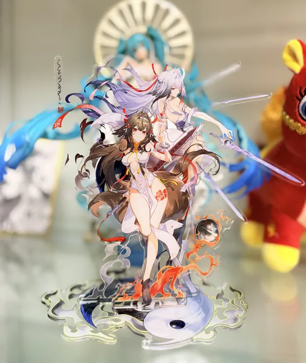 **Zenless Zone Zero acrylic stand featuring anime characters, premium transparent double-sided display figure with detailed artwork, collectible desktop decoration for fans of the HoYoverse game, perfect for desks, shelves, gaming setups and anime collections.**