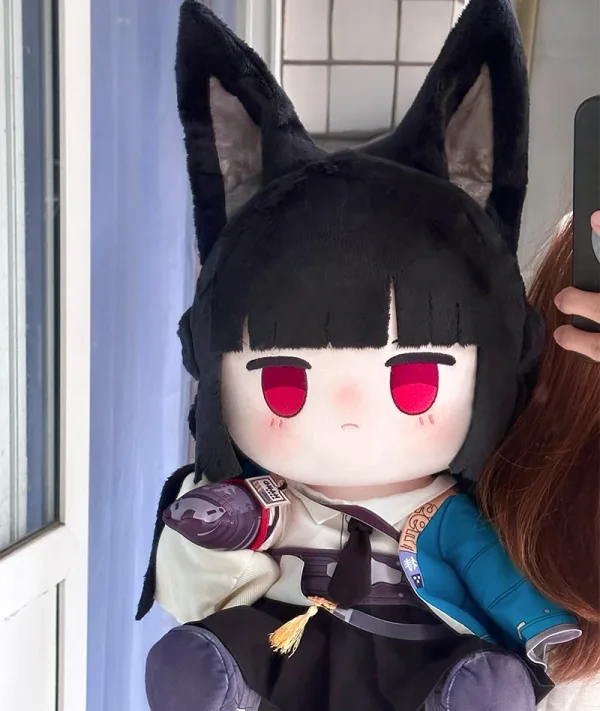 Zenless Zone Zero anime plush doll featuring a cute character design, soft collectible stuffed toy for display, room decor, backpacks, gaming setups and HoYoverse collections, perfect gift for anime fans.