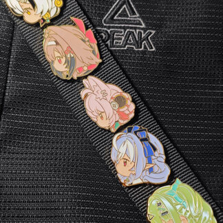 **Zenless Zone Zero enamel pin badge featuring cute chibi anime characters, premium metal lapel pin for backpacks, jackets, hats, bags and accessories, collectible HoYoverse game merchandise for anime and gaming fans.**