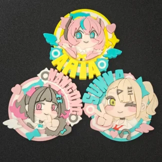 **Zenless Zone Zero anime acrylic pin badge featuring cute chibi characters, colorful collectible brooch for backpacks, jackets, bags, hats and accessories, HoYoverse game merchandise for fans.**