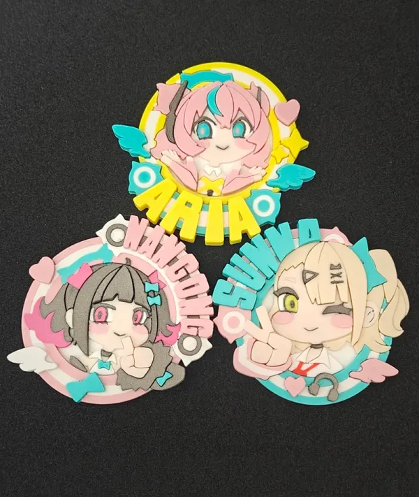 **Zenless Zone Zero anime acrylic pin badge featuring cute chibi characters, colorful collectible brooch for backpacks, jackets, bags, hats and accessories, HoYoverse game merchandise for fans.**