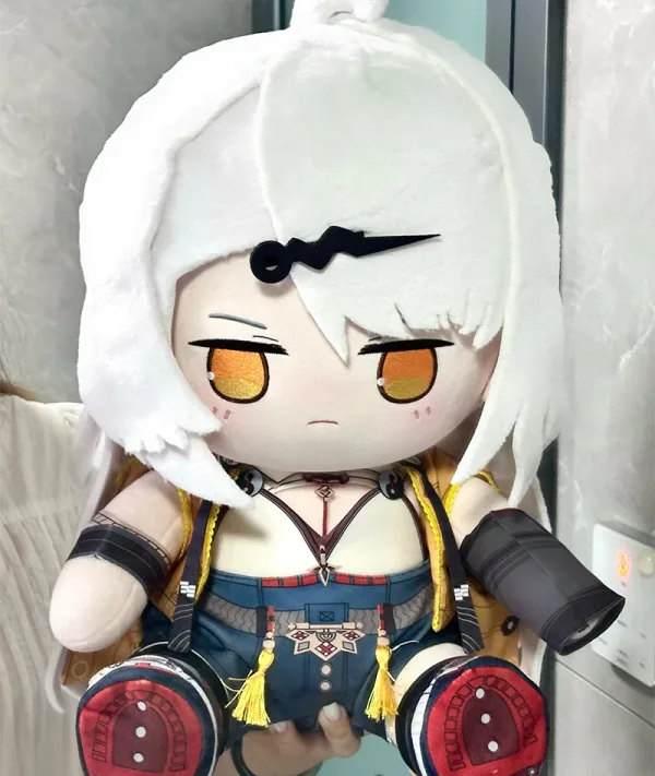 Zenless Zone Zero anime plush doll featuring a cute character design, soft collectible stuffed toy for display, room decor, backpacks, gaming setups and HoYoverse collections, perfect gift for anime fans.