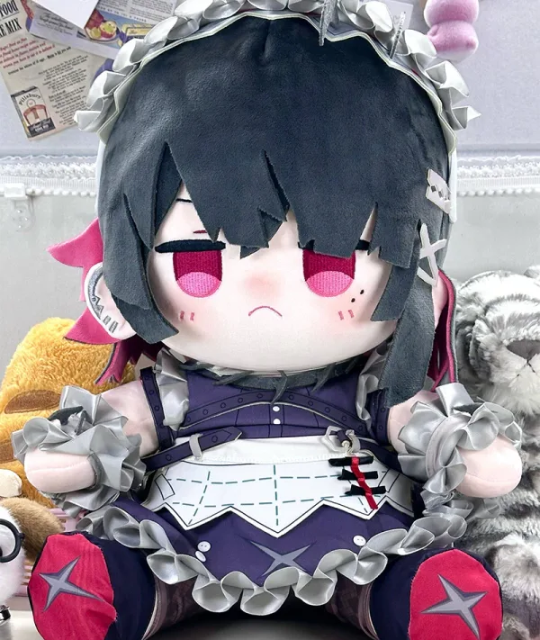 Zenless Zone Zero anime plush doll featuring a cute character design, soft collectible stuffed toy for display, room decor, backpacks, gaming setups and HoYoverse collections, perfect gift for anime fans.
