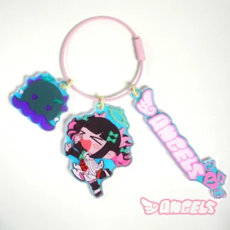**Zenless Zone Zero anime acrylic keychain featuring a cute chibi character, transparent hanging charm for keys, backpack, handbag and accessories, collectible HoYoverse game merchandise for fans.**