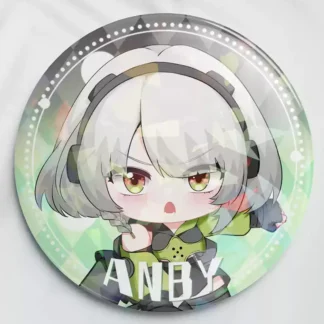 Zenless Zone Zero anime collectible button badge featuring character artwork, premium round pin for backpacks, jackets, hats, bags and accessories, perfect HoYoverse game merchandise for fans.