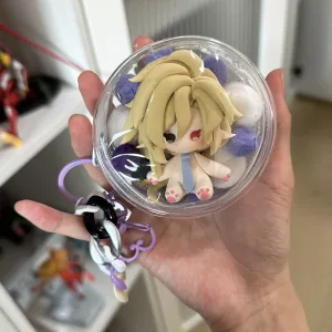 Zenless Zone Zero Hugo Chibi Clay Figure Keychain ZZZ