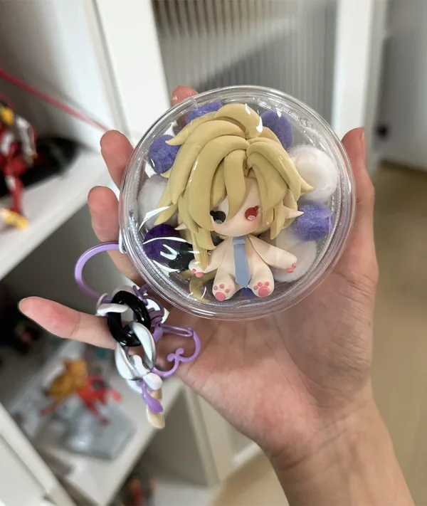 Zenless Zone Zero Hugo Chibi Clay Figure Keychain ZZZ — image 2