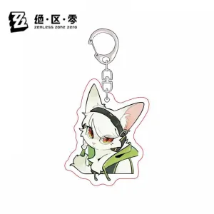 ZZZ Cute Furry Animal Series Keychain | Premium Zenless Zone Zero Acrylic Backpack Pendant