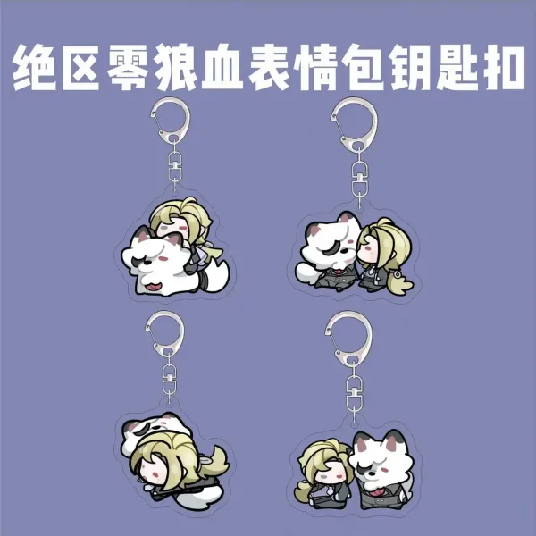 Zenless Zone Zero anime keychain featuring character artwork, acrylic, plush or silicone hanging charm for keys, backpacks, handbags and accessories, collectible HoYoverse game merchandise for fans.