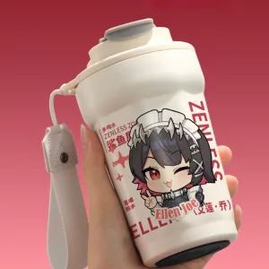 Zenless Zone Zero Ellen Joe Chibi Shark Girl Stainless Steel Insulated Tumbler Cup ZZZ