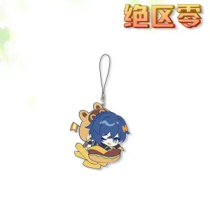 ZZZ Chibi Food Mascot Lanyard Series | Zenless Zone Zero Rubber Phone Charm Cute Belle, Wise, & Harumasa Backpack Pendant