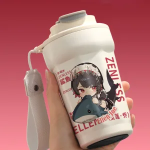 Zenless Zone Zero Ellen Joe Chibi Shark Girl Stainless Steel Insulated Tumbler Cup ZZZ