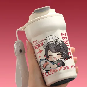 Zenless Zone Zero Ellen Joe Chibi Shark Girl Stainless Steel Insulated Tumbler Cup ZZZ