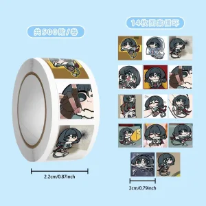 ZZZ Jane Doe Chibi Sticker Roll Premium Zenless Zone Zero 500-Piece Meme Decals