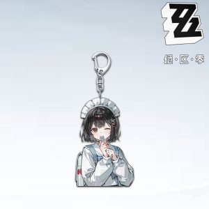 ZZZ High-Aesthetic Student Acrylic Keychain Collection | Premium Zenless Zone Zero School Uniform Series