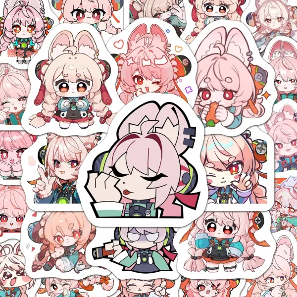 ZZZ Chibi Bunny Mascot Sticker Pack | Premium Zenless Zone Zero Vinyl Decal Collection — image 3