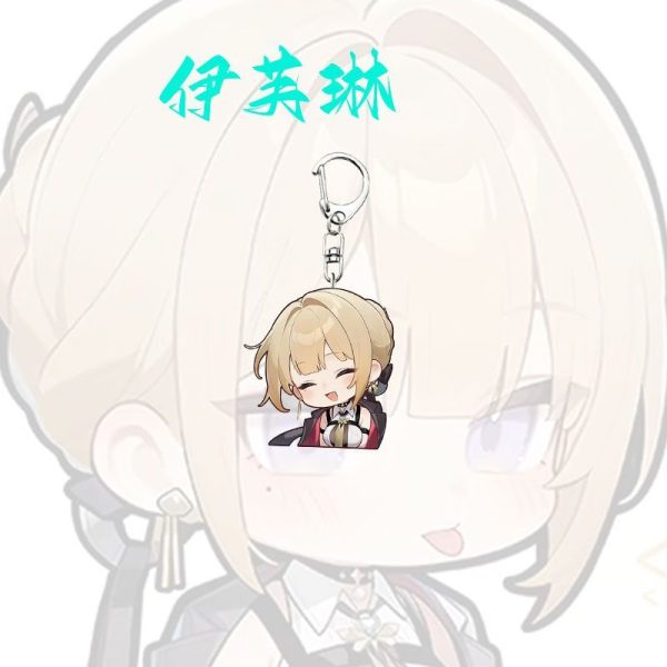 ZZZ Evelynn Cute Chibi Acrylic Keychain Pack | Premium Zenless Zone Zero Emoji Expression Charm — image 3