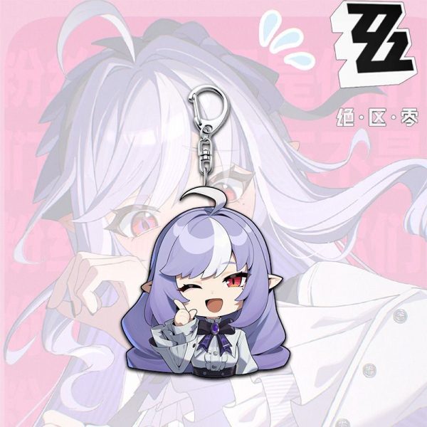 ZZZ Vivian Cute Chibi Acrylic Keychain Collection | Premium Zenless Zone Zero Faction Agent Mascot Charm — image 3