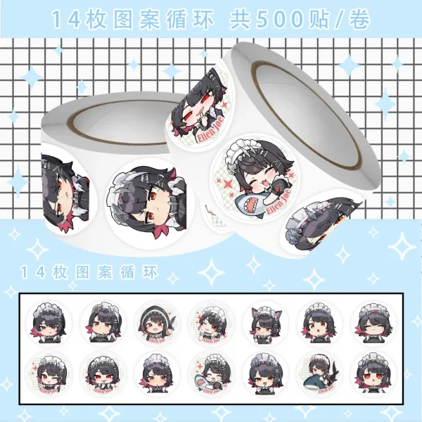 Zenless Zone Zero anime sticker set featuring colorful character artwork, high-quality waterproof decorative decals for laptops, phones, tablets, notebooks, water bottles, luggage and HoYoverse game fans.