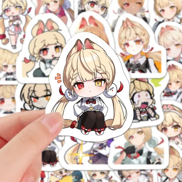 Zenless Zone Zero anime sticker set featuring colorful character artwork, high-quality waterproof decorative decals for laptops, phones, tablets, notebooks, water bottles, luggage and HoYoverse game fans.