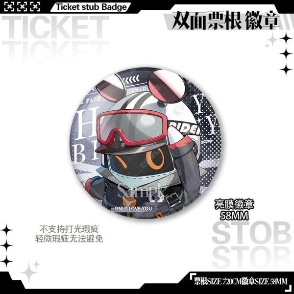 ZZZ Ticket Stub Series Glossy Badge | Premium Zenless Zone Zero 58mm Can Badge Collection — image 3
