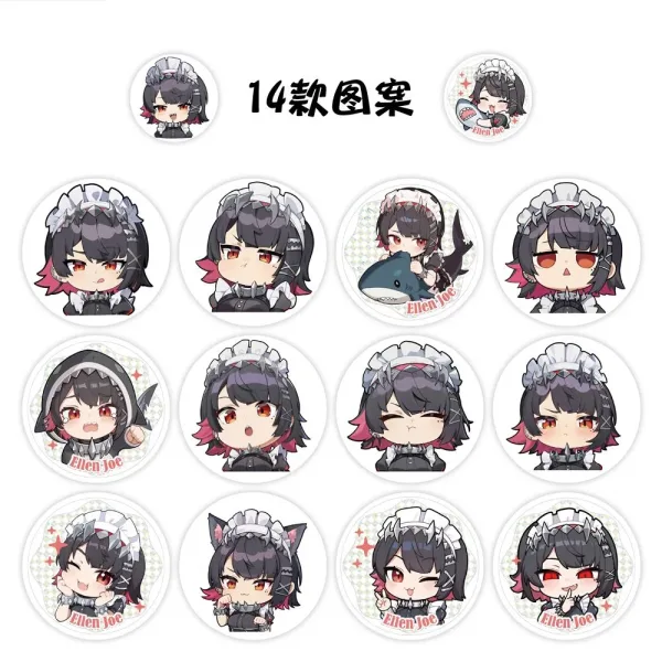 ZZZ Ellen Joe Cute Chibi Roll Stickers | Premium Zenless Zone Zero Shark Maid Anime Decals — image 5