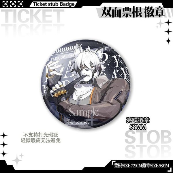 ZZZ Ticket Stub Series Glossy Badge | Premium Zenless Zone Zero 58mm Can Badge Collection — image 2