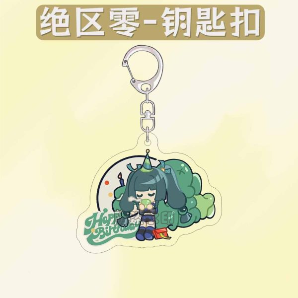 Zenless Zone Zero anime keychain featuring character artwork, acrylic, plush or silicone hanging charm for keys, backpacks, handbags and accessories, collectible HoYoverse game merchandise for fans.