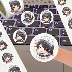 ZZZ Ellen Joe Cute Chibi Roll Stickers | Premium Zenless Zone Zero Shark Maid Anime Decals
