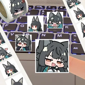 ZZZ Hoshimi Miyabi Cute Chibi Roll Stickers | Premium Zenless Zone Zero Section 6 Anime Decals