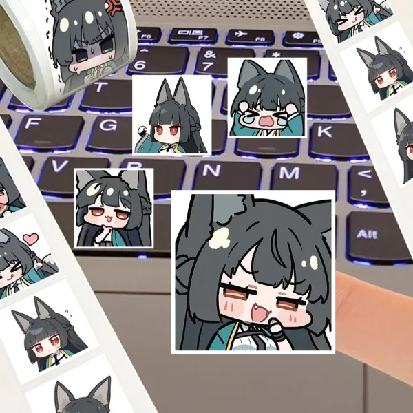 ZZZ Hoshimi Miyabi Cute Chibi Roll Stickers | Premium Zenless Zone Zero Section 6 Anime Decals — image 2