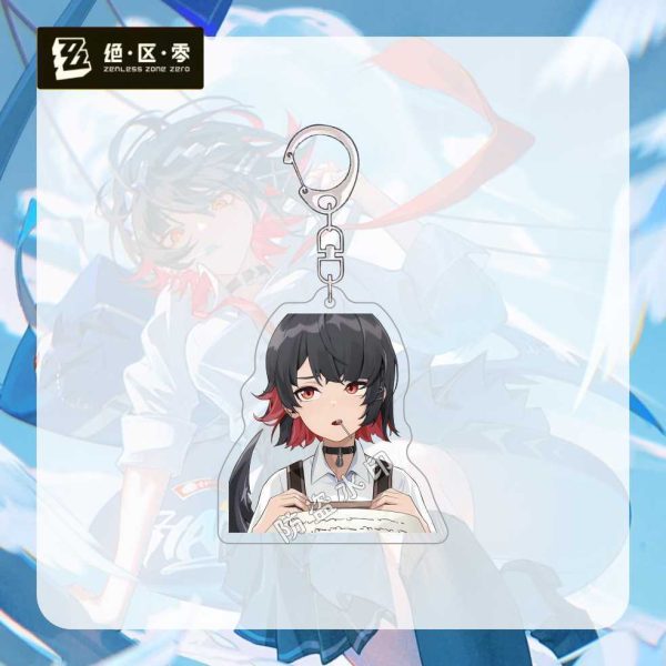 ZZZ Ellen Joe Casual Student Chibi Keychain | Premium Zenless Zone Zero Shark-Girl Avatar Charm — image 5