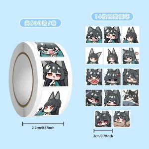 ZZZ Hoshimi Miyabi Cute Chibi Roll Stickers | Premium Zenless Zone Zero Section 6 Anime Decals