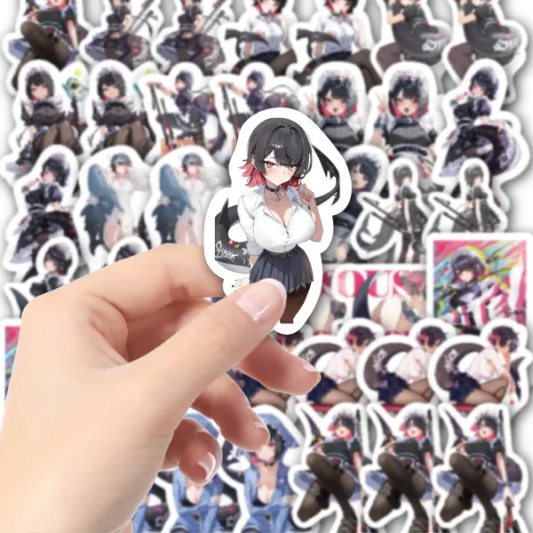 Zenless Zone Zero anime sticker set featuring colorful character artwork, high-quality waterproof decorative decals for laptops, phones, tablets, notebooks, water bottles, luggage and HoYoverse game fans.
