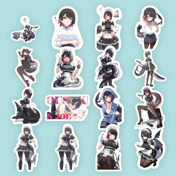 ZZZ Ellen Joe 60-Piece Premium Sticker Pack Hot Zenless Zone Zero Shark Maid Vinyl Decals — image 4