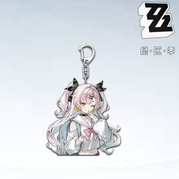 ZZZ High-Aesthetic Student Acrylic Keychain Collection | Premium Zenless Zone Zero School Uniform Series — image 2