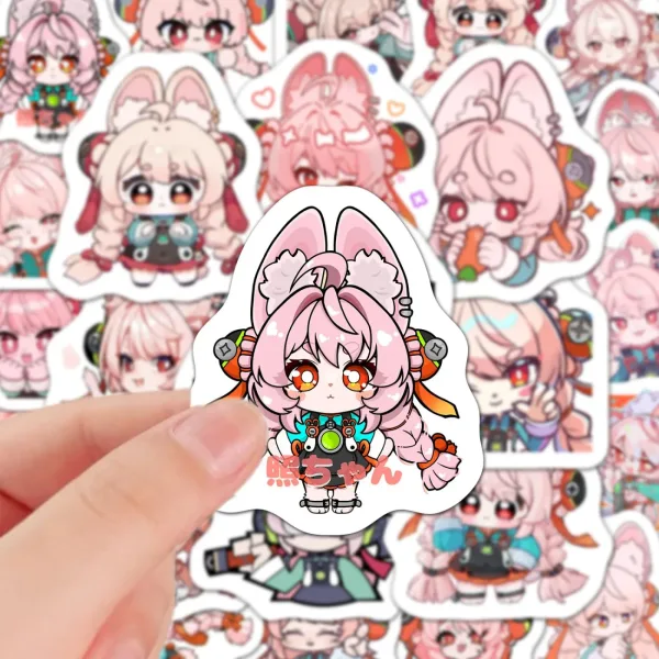 Zenless Zone Zero anime sticker set featuring colorful character artwork, high-quality waterproof decorative decals for laptops, phones, tablets, notebooks, water bottles, luggage and HoYoverse game fans.