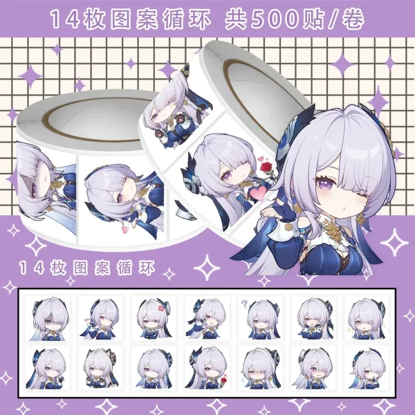 ZZZ Velina Premium Chibi Roll Stickers | Cute Zenless Zone Zero Custom Character Emoji Decals — image 3