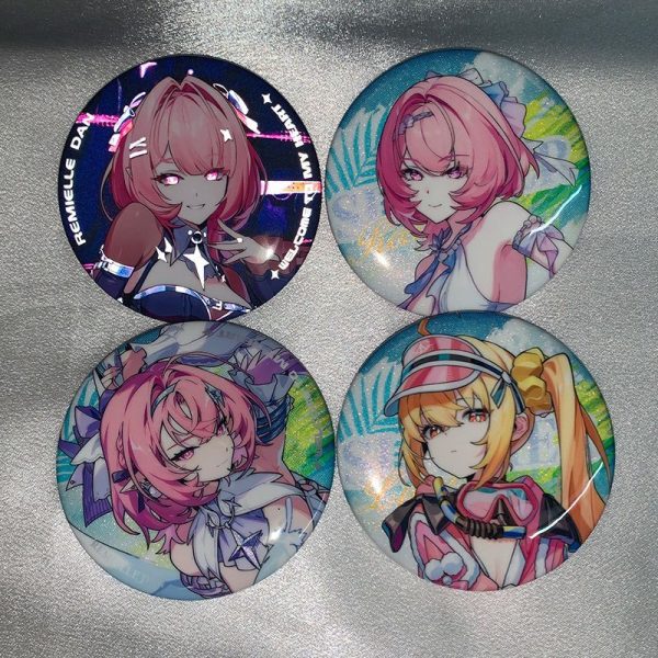 Zenless Zone Zero Remielle and Sigrid Badge | zenlesszonezero.toys | ZZZ Remielle, Sigrid, Lucy | Zenless Zone Zero Badge |