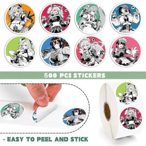 ZZZ Manga Style Circular Sticker Roll | Premium Zenless Zone Zero 500-Piece Icon Collection
