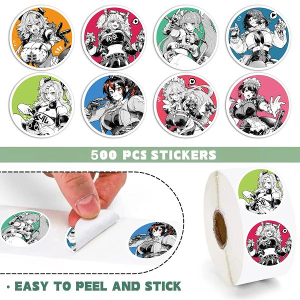 ZZZ Manga Style Circular Sticker Roll | Premium Zenless Zone Zero 500-Piece Icon Collection — image 4
